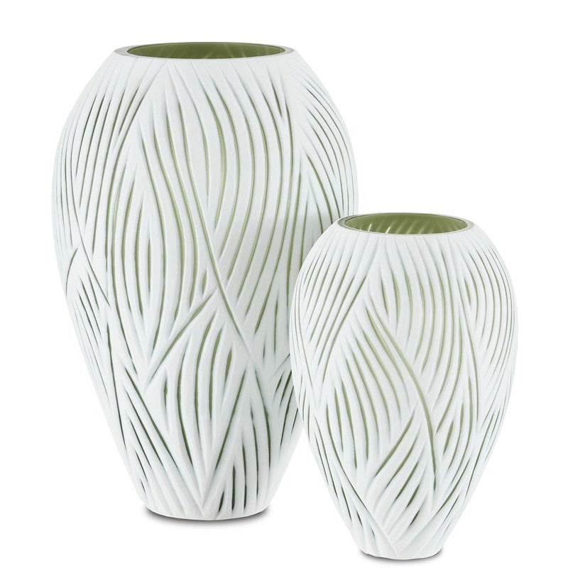 Patta Green Vase Set Of 2-Currey-CURY-1200-0497-Vases-1-France and Son