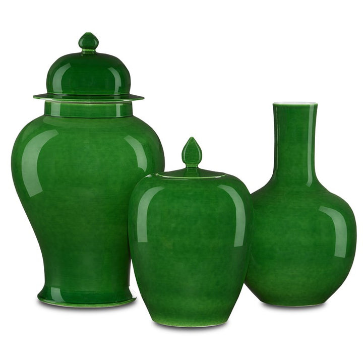 Imperial Green Long Neck Vase-Currey-CURY-1200-0577-Decorative Objects-2-France and Son