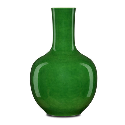 Imperial Green Long Neck Vase-Currey-CURY-1200-0577-Decorative Objects-1-France and Son