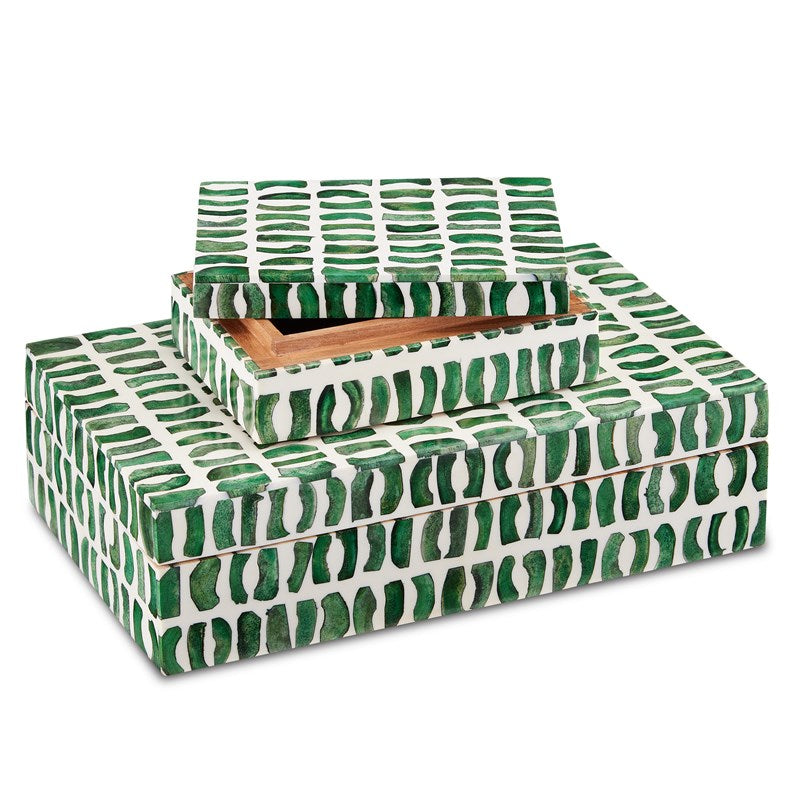 Emerald Box Set of 2-Currey-CURY-1200-0585-Baskets & Boxes-2-France and Son