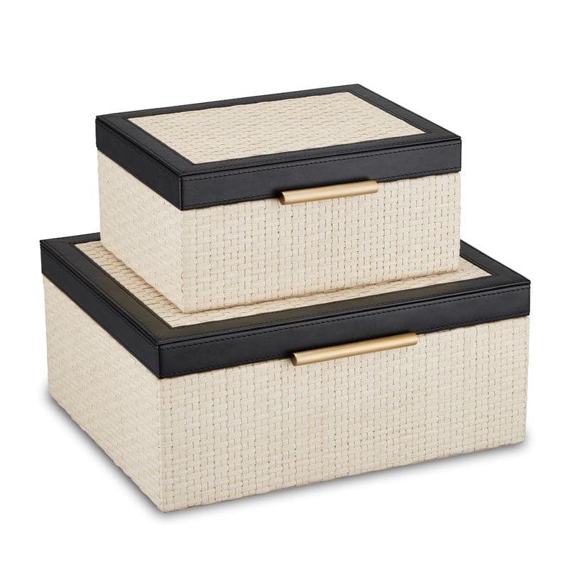 Deanna Box Set of 2-Currey-CURY-1200-0668-Baskets & Boxes-1-France and Son