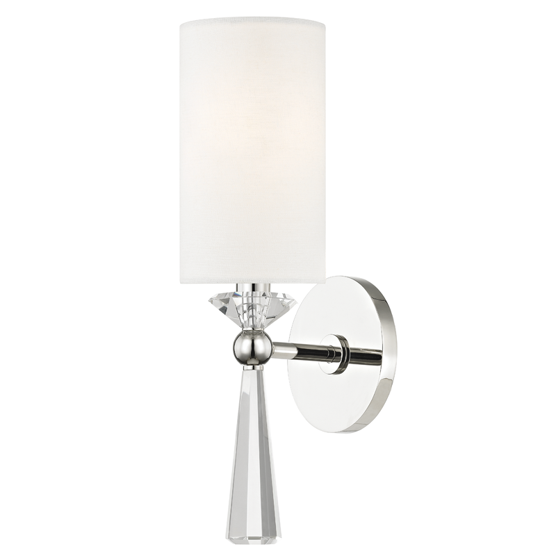Birch 1 Light Wall Sconce-Hudson Valley-HVL-9951-PN-Wall LightingPolished Nickel-2-France and Son