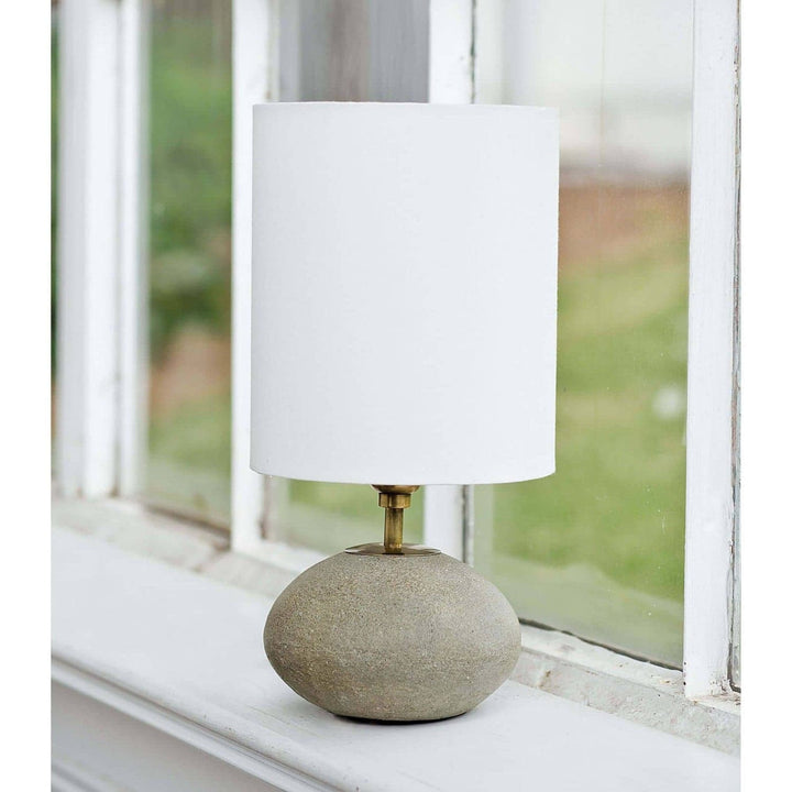 Concrete Mini Orb Lamp-Regina Andrew Design-RAD-13-1048-Table Lamps-2-France and Son