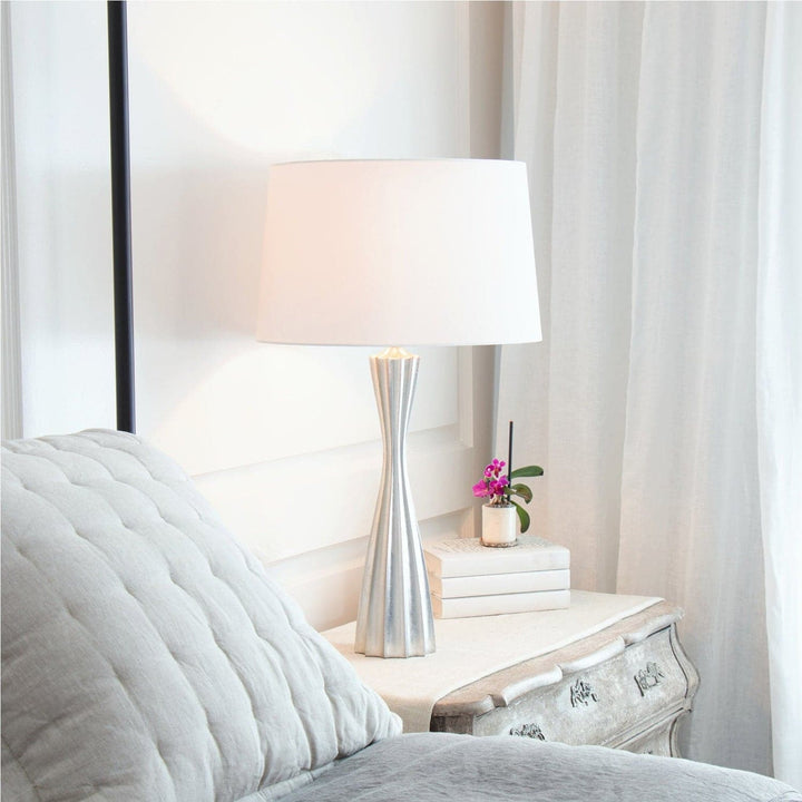 Naomi Resin Table Lamp (Silver Leaf)