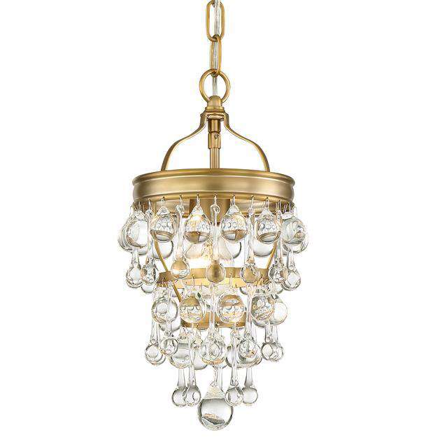 Calypso 1 Light Semi-Flush-Crystorama Lighting Company-CRYSTO-131-VG-ChandeliersVibrant Gold-3-France and Son