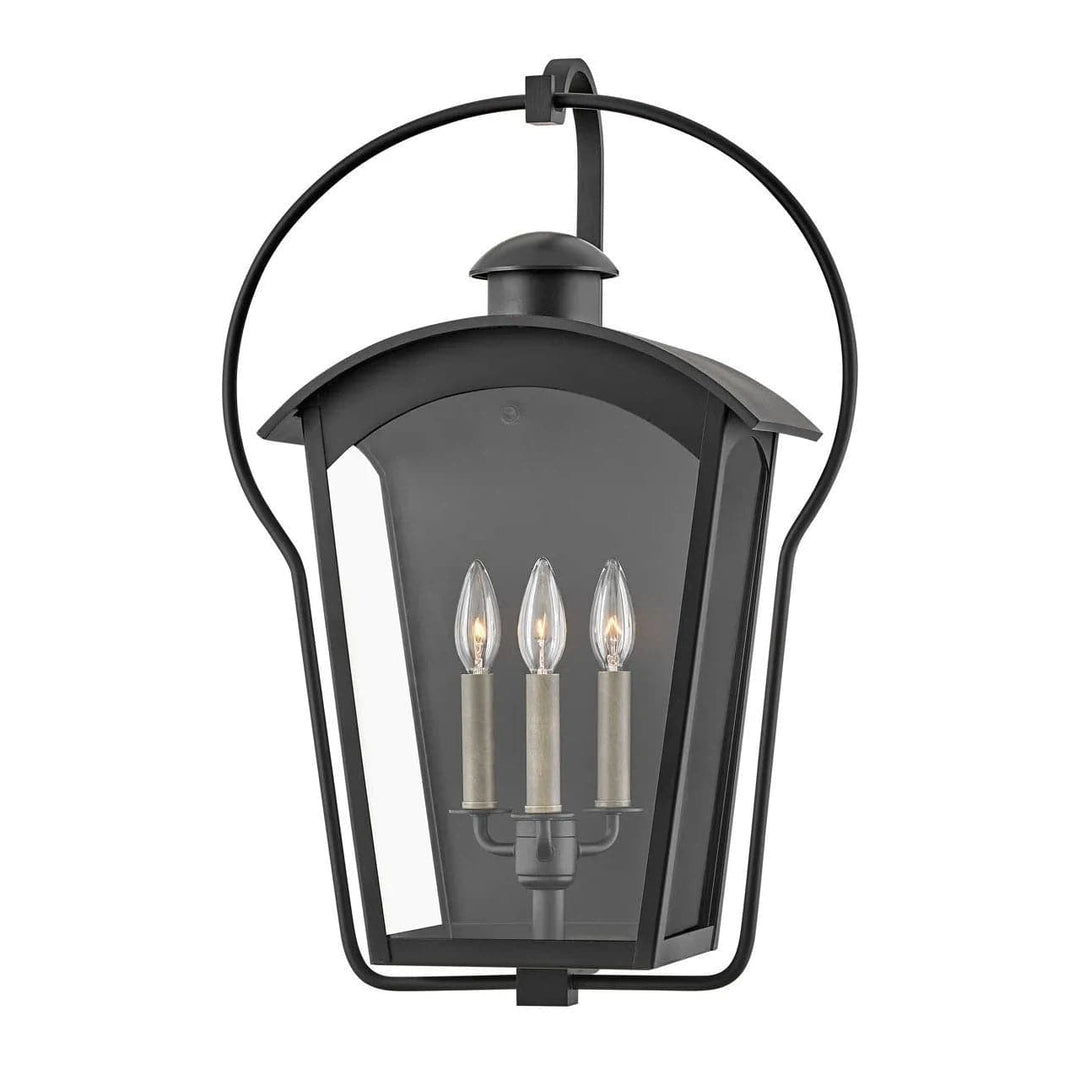 Yale Large Wall Mount Lantern-Hinkley Lighting-HINKLEY-13303BK-Outdoor Post Lanterns-1-France and Son