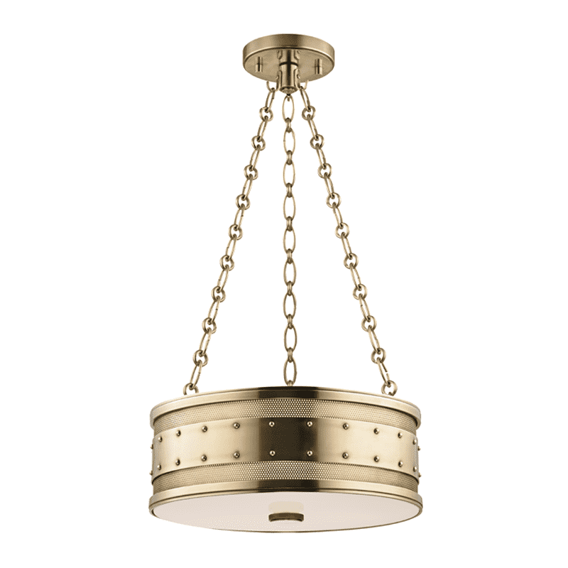 Gaines 3 Light Pendant-Hudson Valley-HVL-2216-AGB-PendantsAged Brass-1-France and Son