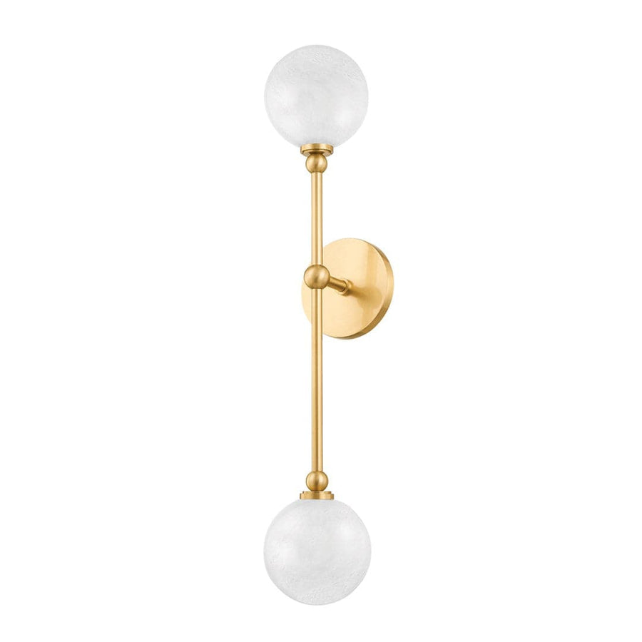 Andrews 2 Light Wall Sconce-Hudson Valley-HVL-4802-AGB-1-Outdoor Wall SconcesAged Brass-1-France and Son