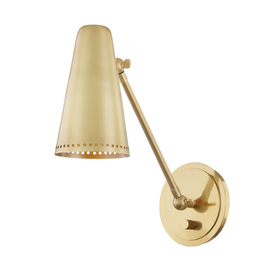 Easley 1 Light Wall Scone-Hudson Valley-HVL-6731-AGB-Wall LightingAged Brass-1-France and Son