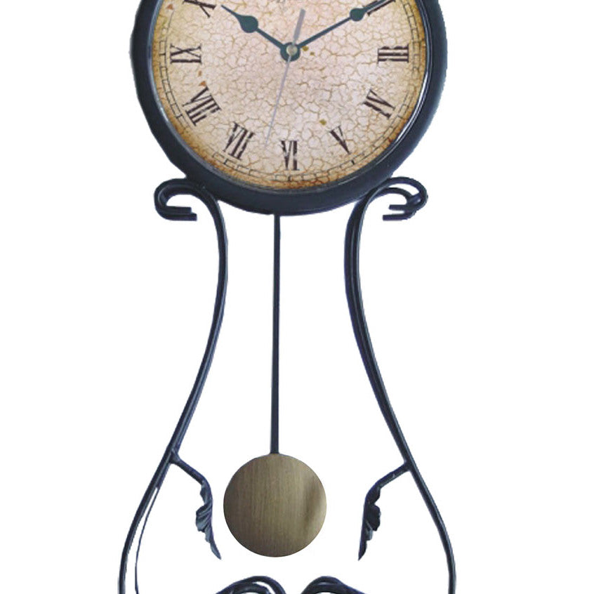 Miller Wrought Iron Pendulum Clock-France & Son-1409P-Clocks-3-France and Son