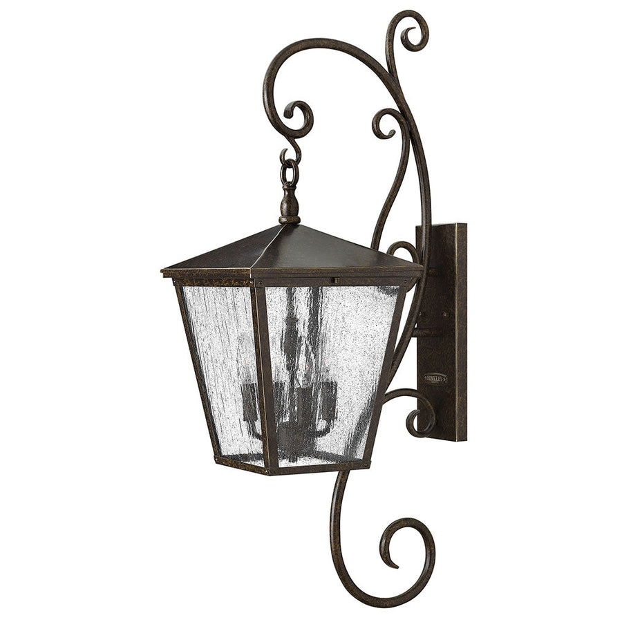 Outdoor Trellis - Large Wall Mount Lantern with Scroll-Hinkley Lighting-HINKLEY-1436RB-LL-Outdoor Wall SconcesRegency Bronze with LED-1-France and Son