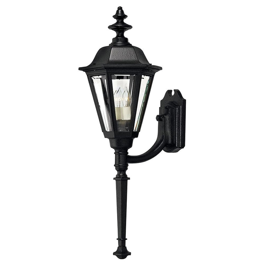 Outdoor Manor House - Large Wall Mount Lantern with Tail-Hinkley Lighting-HINKLEY-1440BK-Outdoor Post Lanterns-1-France and Son