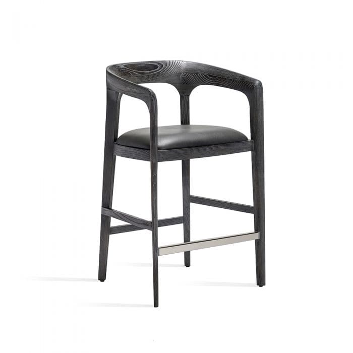 Kendra Counter Stool - Grey-Interlude-INTER-145139-Bar Stools-1-France and Son