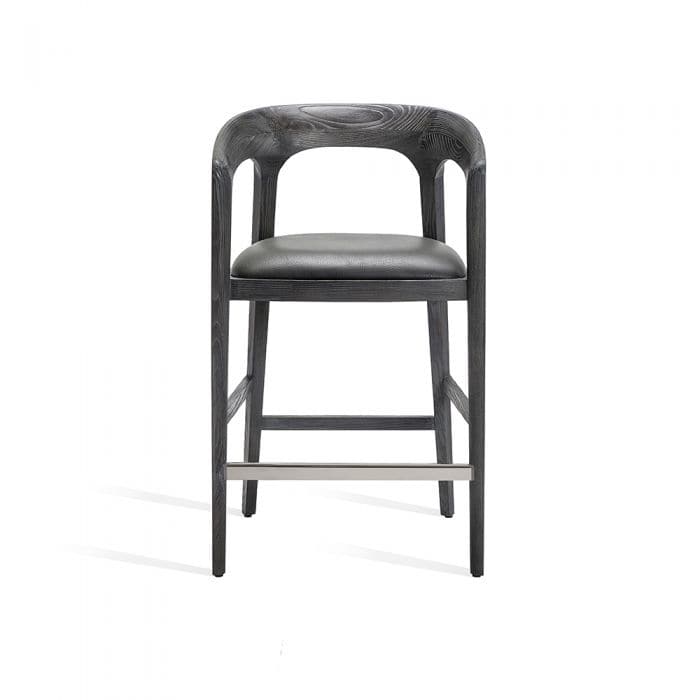 Kendra Counter Stool - Grey-Interlude-INTER-145139-Bar Stools-2-France and Son