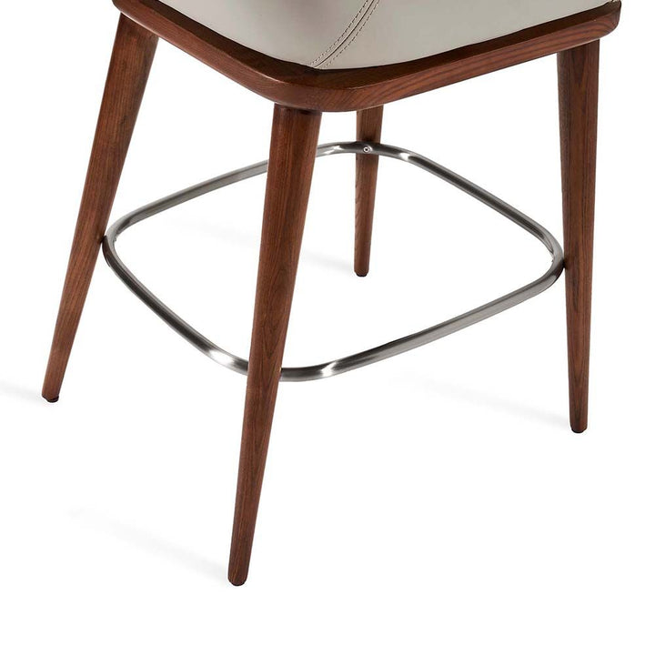 Harper Swivel Counter Stool-Interlude-INTER-145206-Outdoor StoolsCream-9-France and Son