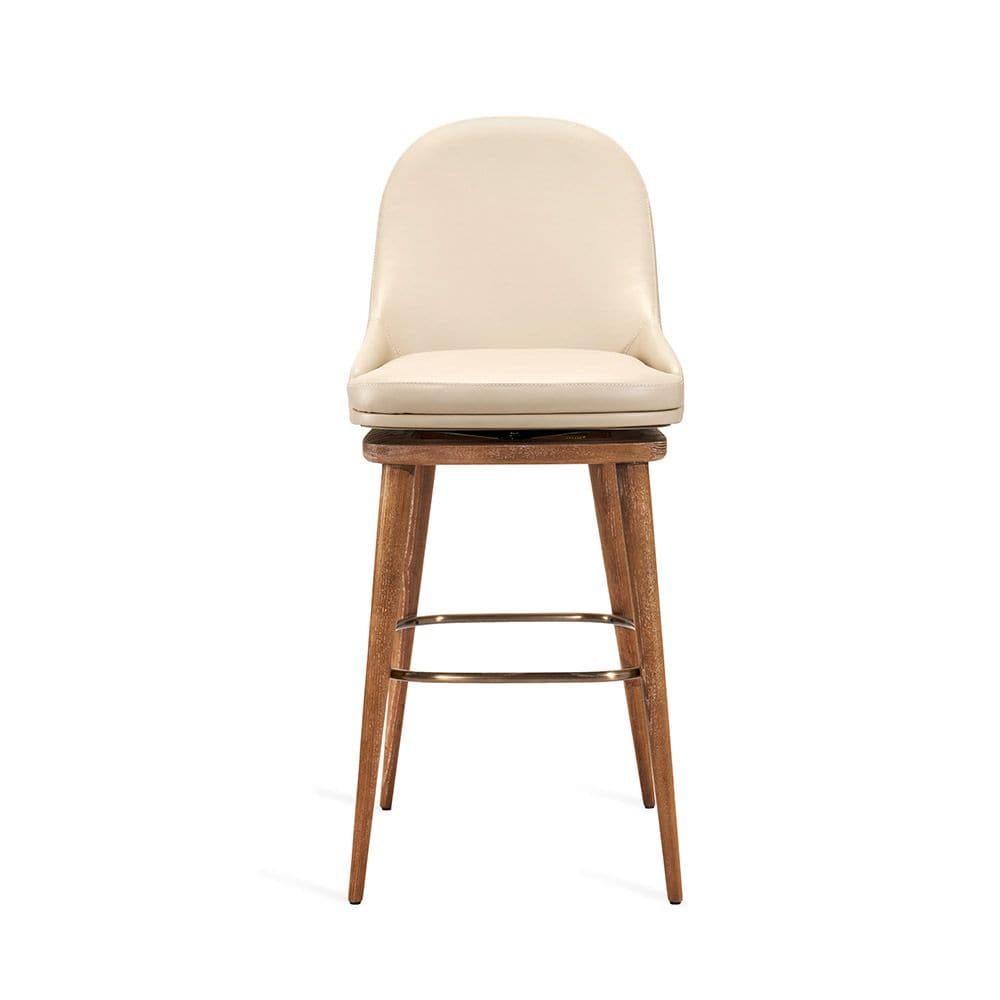 Harper Swivel Bar Stool-Interlude-INTER-145207-Bar StoolsCream-1-France and Son