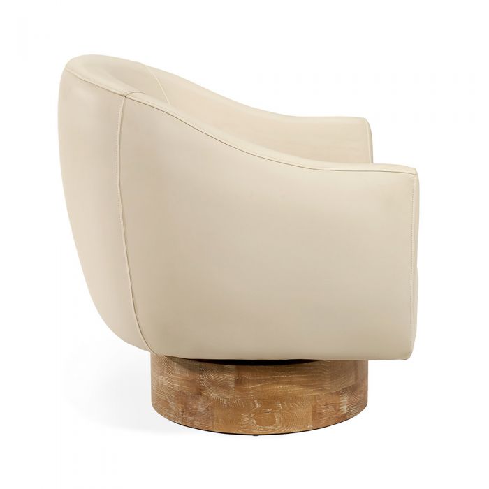 Simone Swivel Chair-Interlude-INTER-145209-Lounge ChairsCream-9-France and Son