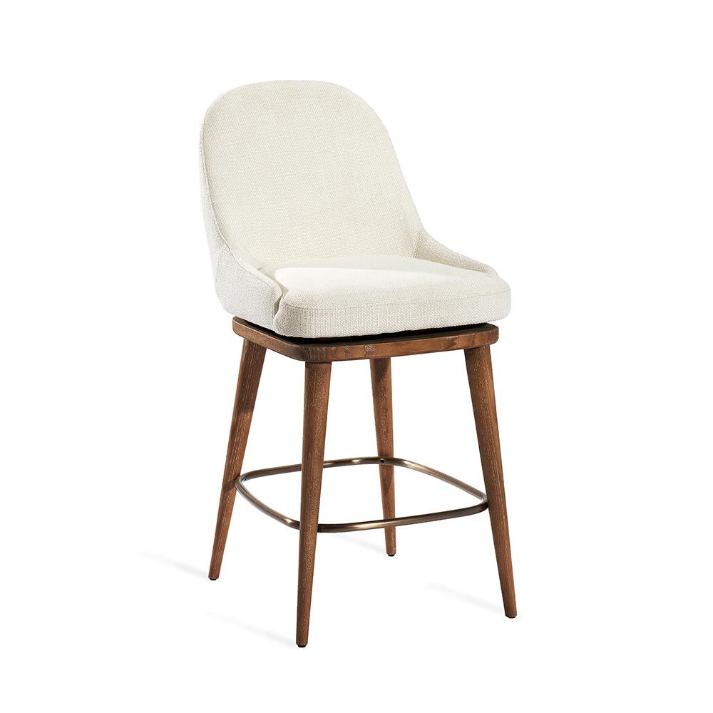 Harper Swivel Counter Stool-Interlude-INTER-145231-Outdoor StoolsOyster-4-France and Son