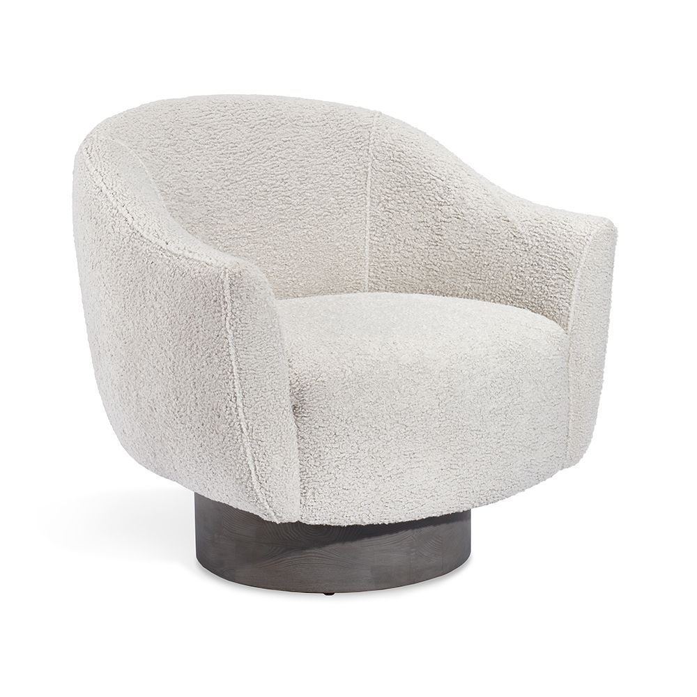 Simone Swivel Chair-Interlude-INTER-145270-Lounge ChairsHaze Shearling-4-France and Son
