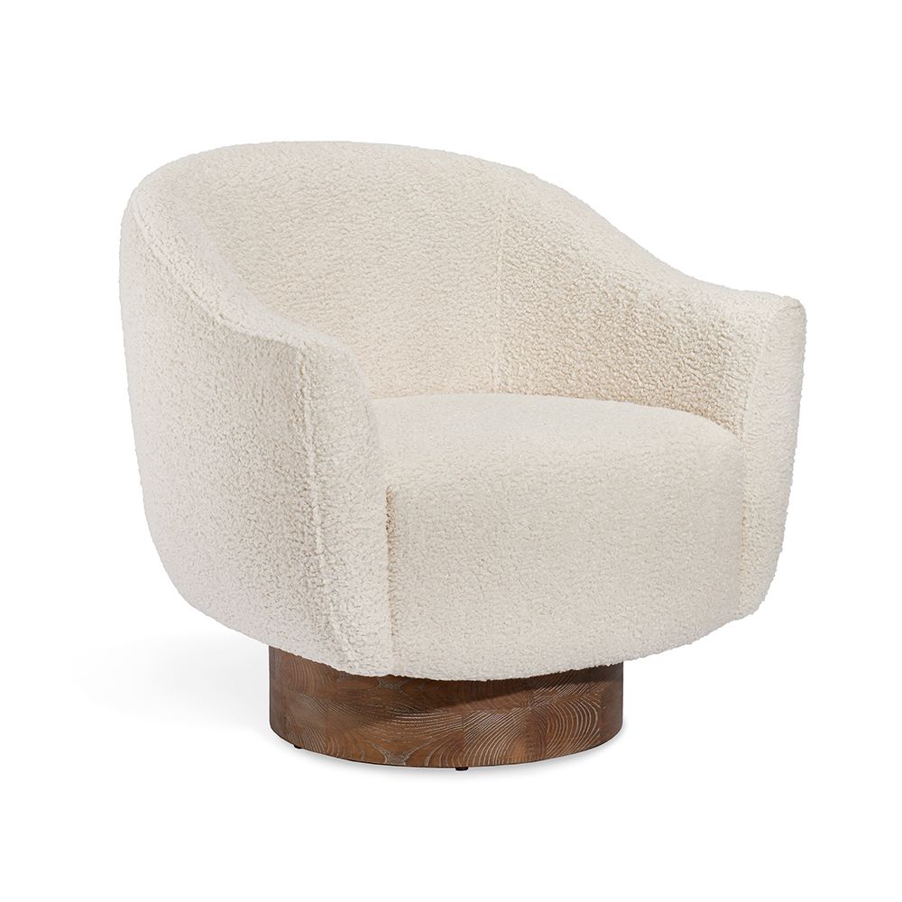 Simone Swivel Chair-Interlude-INTER-145271-Lounge ChairsShearling-3-France and Son