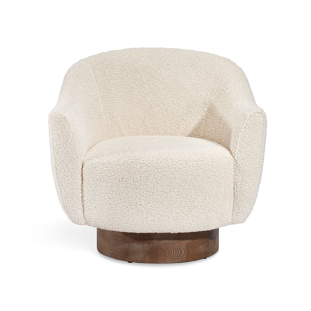 Simone Swivel Chair-Interlude-INTER-145209-Lounge ChairsCream-7-France and Son