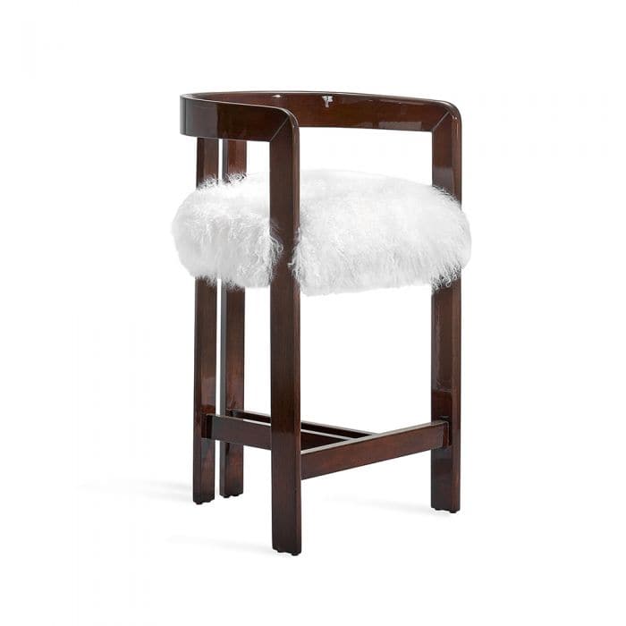 Burke Counter Stool - Walnut/ White-Interlude-INTER-145286-Stools & Ottomans-1-France and Son
