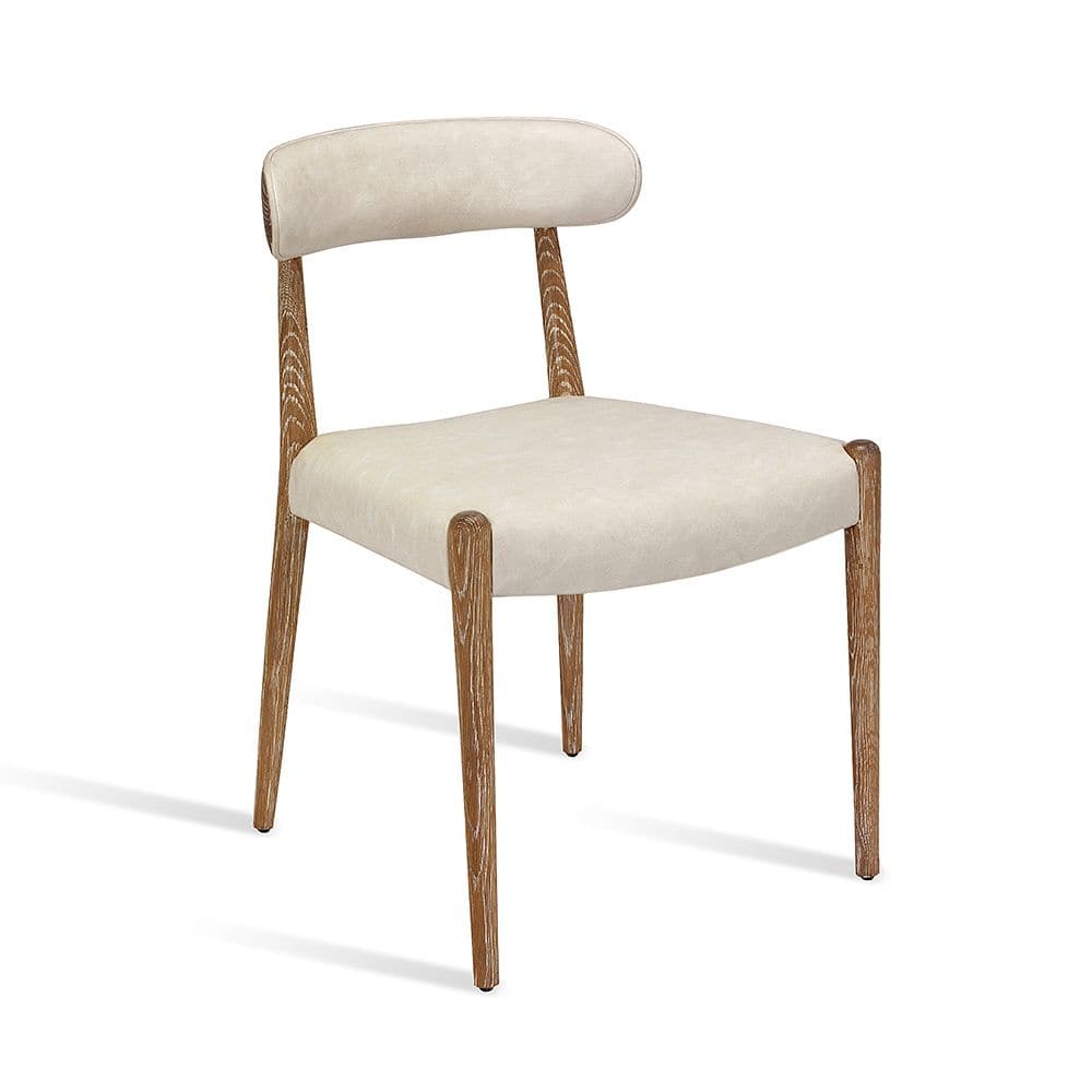 Adeline Dining Chair-Interlude-INTER-148128-Dining ChairsWHITEWASH OAK/ DISTRESSED CREAM-5-France and Son