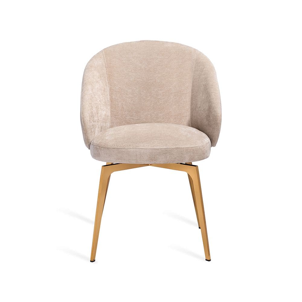 Amara Dining Chair-Interlude-INTER-148135-Dining ChairsBEIGE LATTE/ GOLD-6-France and Son