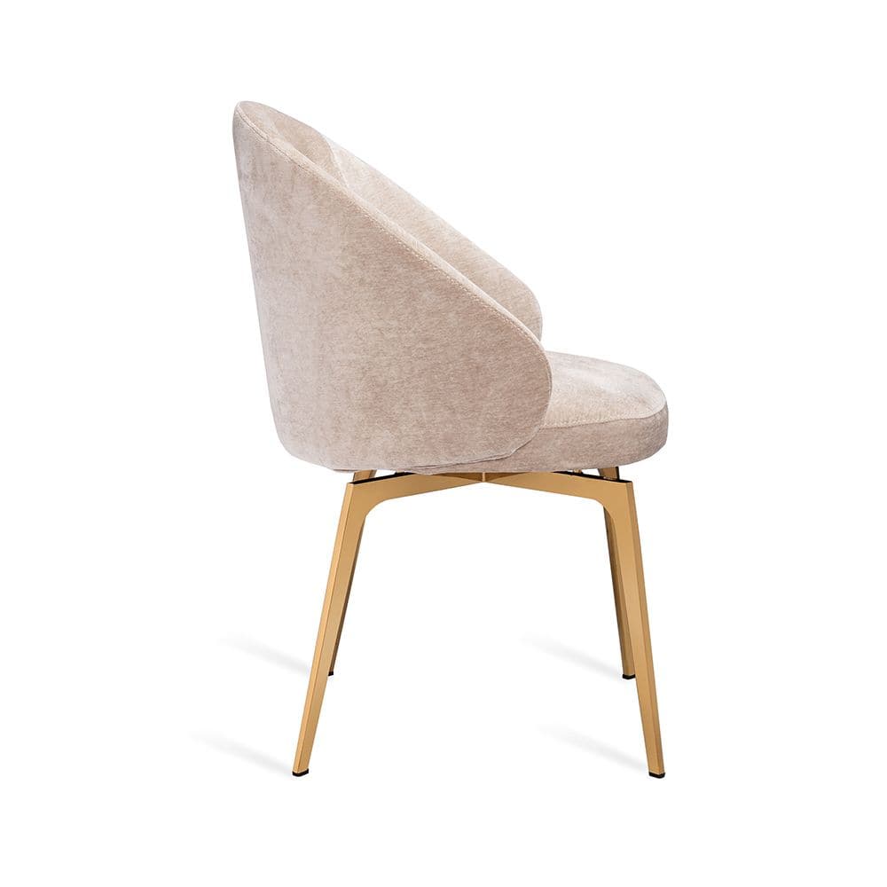 Amara Dining Chair-Interlude-INTER-148135-Dining ChairsBEIGE LATTE/ GOLD-7-France and Son