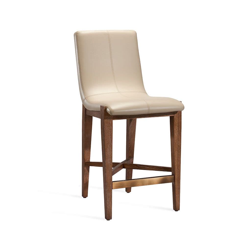 Ivy Counter Stool-Interlude-INTER-149105-Bar StoolsWHITE BRUSHED BROWN/ CREAM LATTE-1-France and Son
