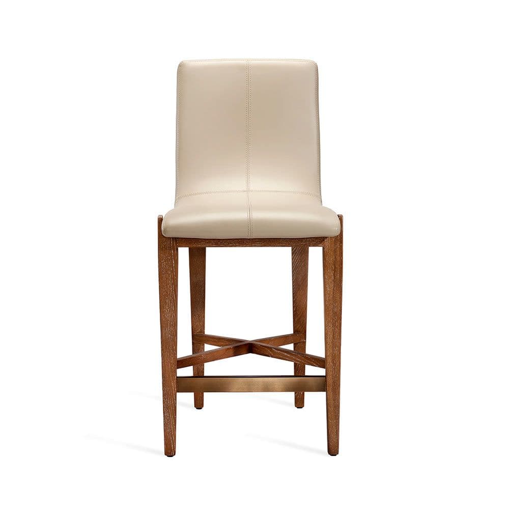 Ivy Counter Stool-Interlude-INTER-149105-Bar StoolsWHITE BRUSHED BROWN/ CREAM LATTE-2-France and Son