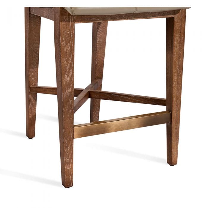 Ivy Counter Stool-Interlude-INTER-149105-Bar StoolsWHITE BRUSHED BROWN/ CREAM LATTE-5-France and Son