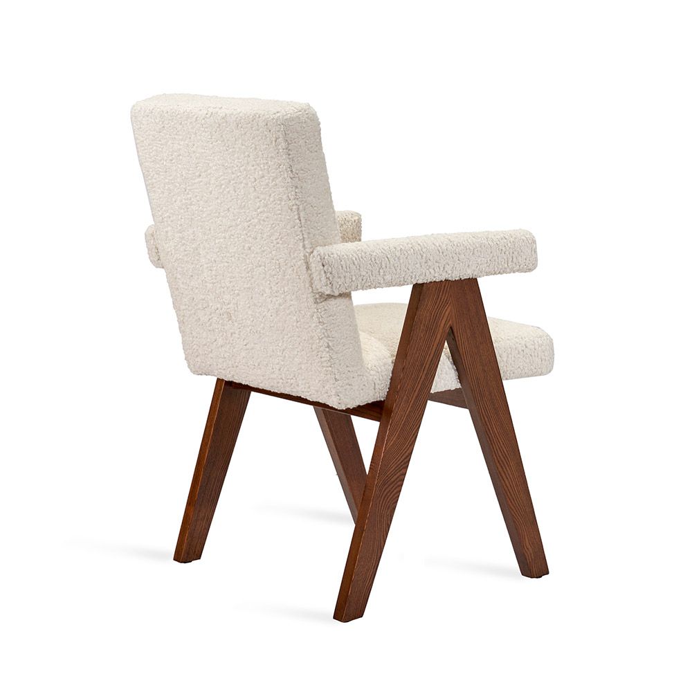 Julian Arm Chair-Interlude-INTER-149113-Dining ChairsCream-4-France and Son