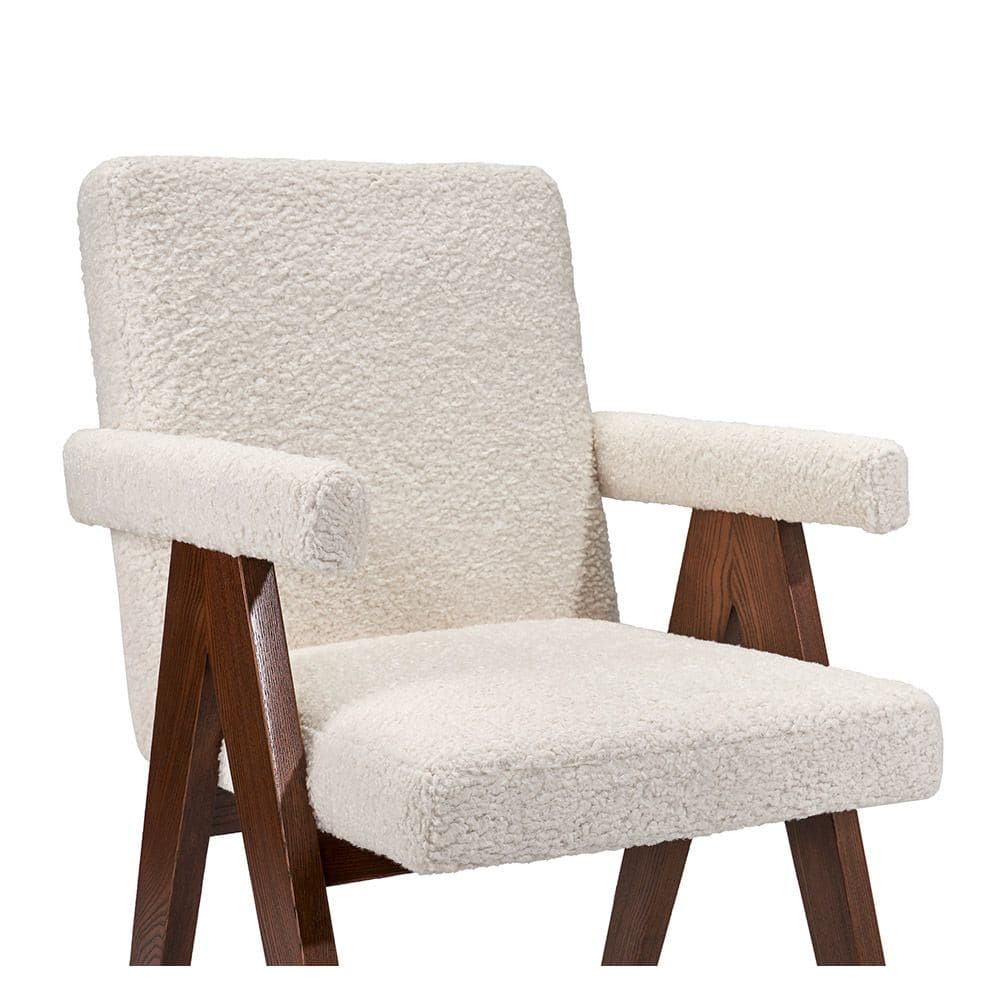 Julian Arm Chair-Interlude-INTER-149113-Dining ChairsCream-6-France and Son