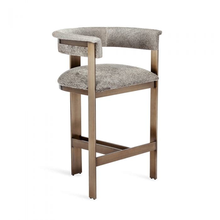 Darcy Hide Counter Stool-Interlude-INTER-149127-Stools & OttomansBronze-6-France and Son