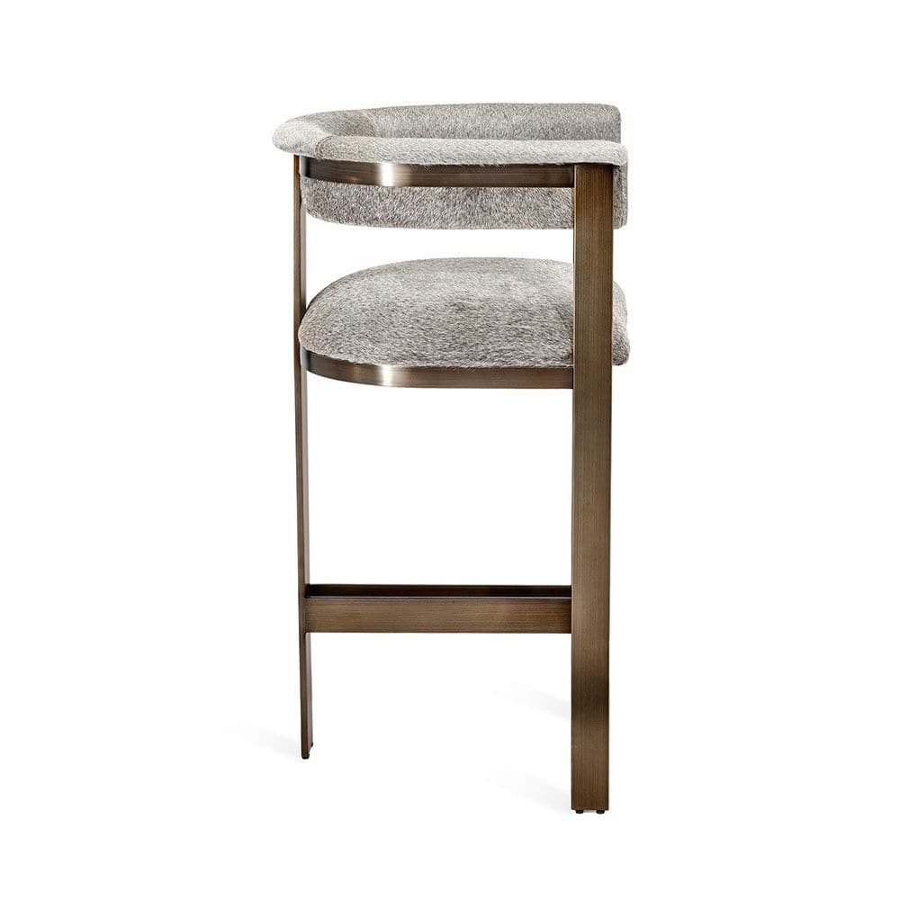 Darcy Hide Counter Stool-Interlude-STOCKR-INTER-149127-Bar StoolsAntique Bronze-3-France and Son