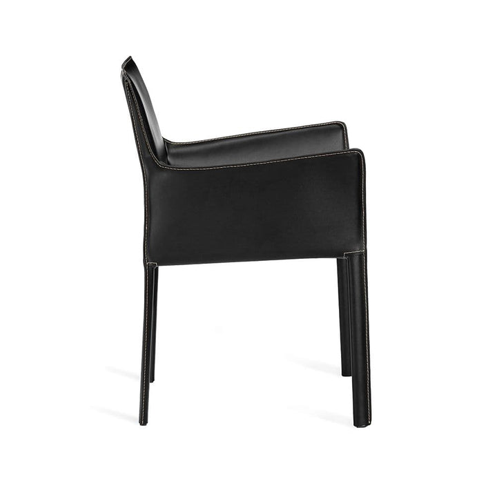 Jada Arm Chair-Interlude-INTER-149157-Dining ChairsBLACK NIGHT-3-France and Son