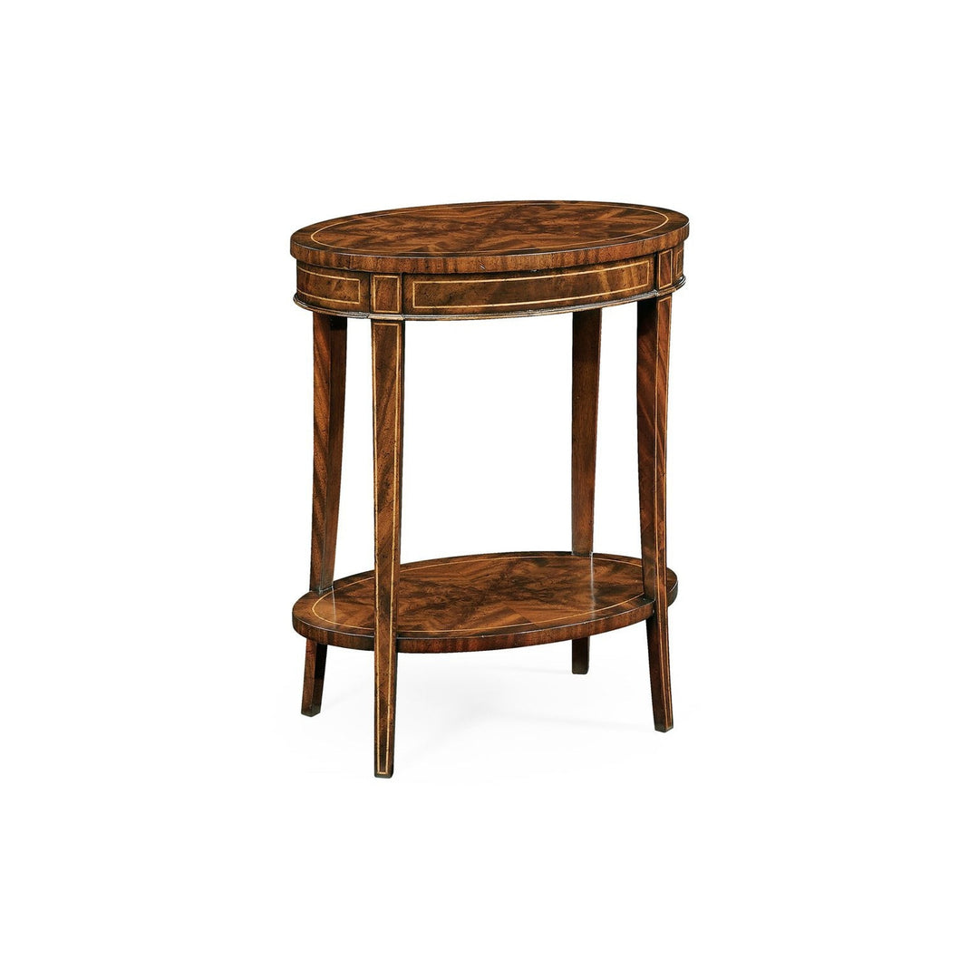 Oval Mahogany Lamp Table-Jonathan Charles-JCHARLES-494288-LAM-Side TablesMahogany-6-France and Son