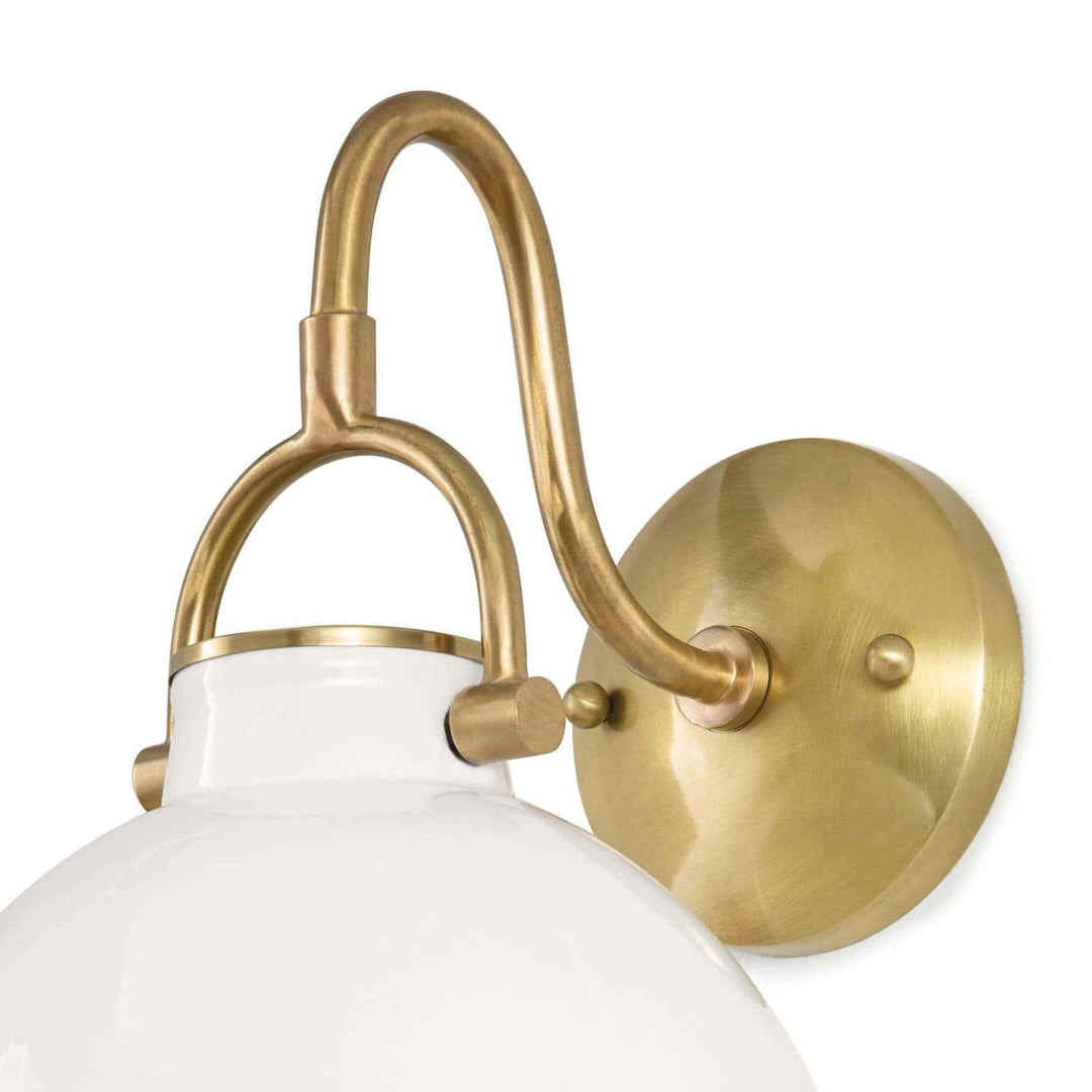 Eloise Ceramic Sconce - White-Regina Andrew Design-STOCKR-RAD-15-1124WT-Bathroom Lighting-4-France and Son