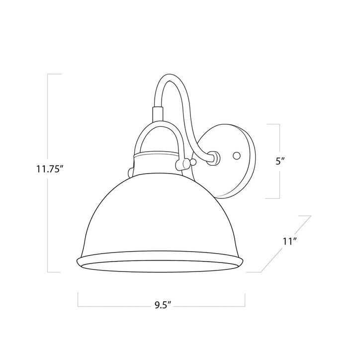 Eloise Ceramic Sconce - White-Regina Andrew Design-STOCKR-RAD-15-1124WT-Bathroom Lighting-3-France and Son