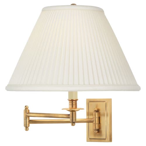 Kinetic Brass Wall Swinger-Robert Abbey Fine Lighting-ABBEY-1504X-Wall LightingAscot Bone Fabric-5-France and Son