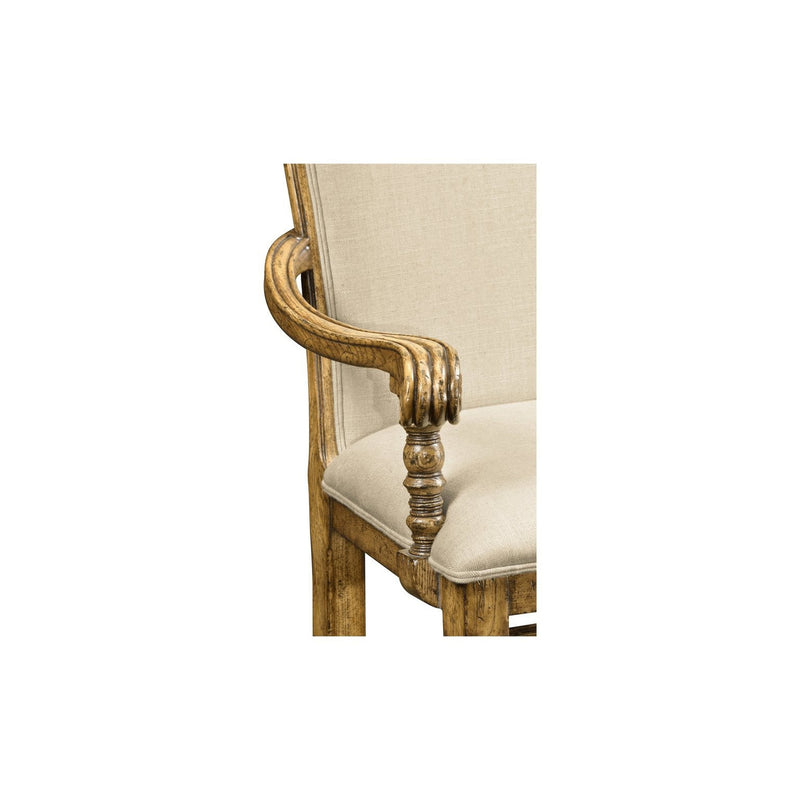 Casual High Back Arm Chair-Jonathan Charles-JCHARLES-493381-AC-DTM-F400-Dining ChairsMedium Driftwood & Shambala-4-France and Son