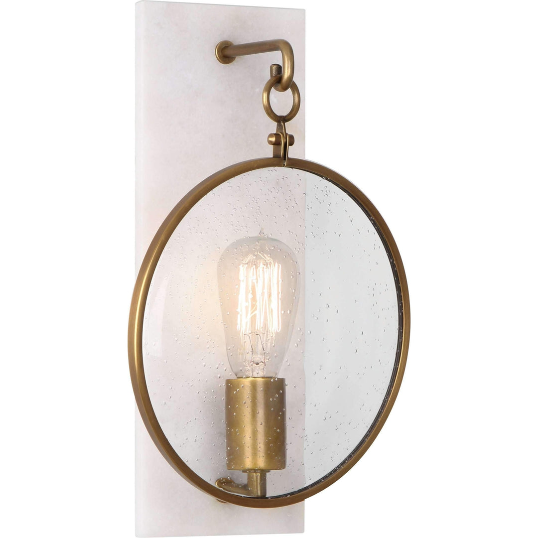 Fineas Wall Sconce-Robert Abbey Fine Lighting-ABBEY-1518-Wall LightingAged Brass / Alabaster-1-France and Son