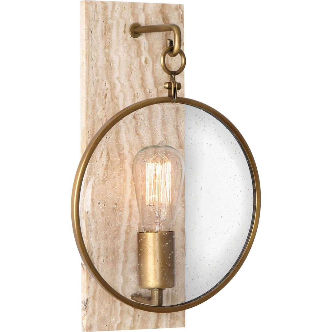 Fineas Wall Sconce-Robert Abbey Fine Lighting-ABBEY-1518-Wall LightingAged Brass / Alabaster-2-France and Son