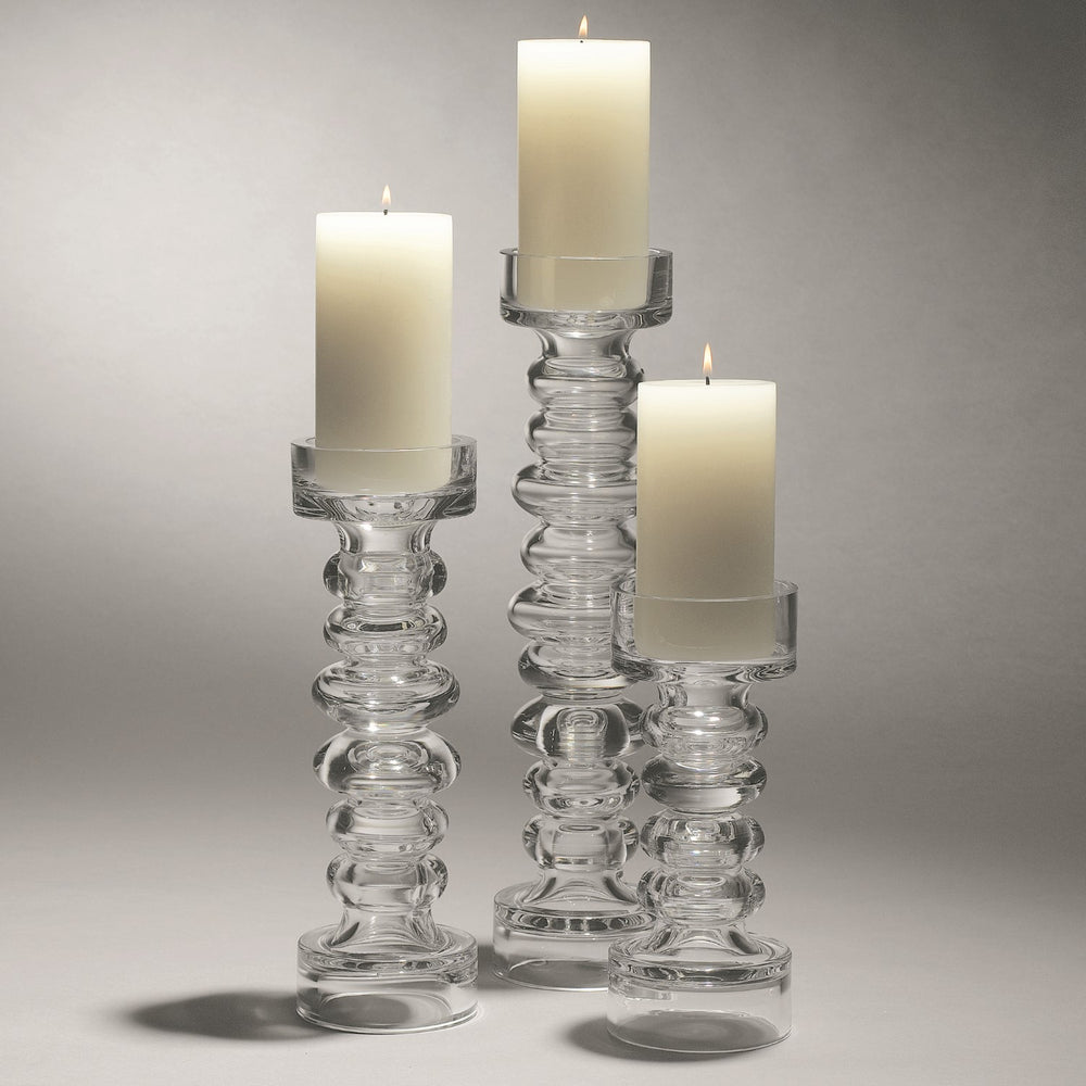 Glass Ribbed Candleholder/Vase-Global Views-GVSA-1522-Candle HoldersLarge-2-France and Son