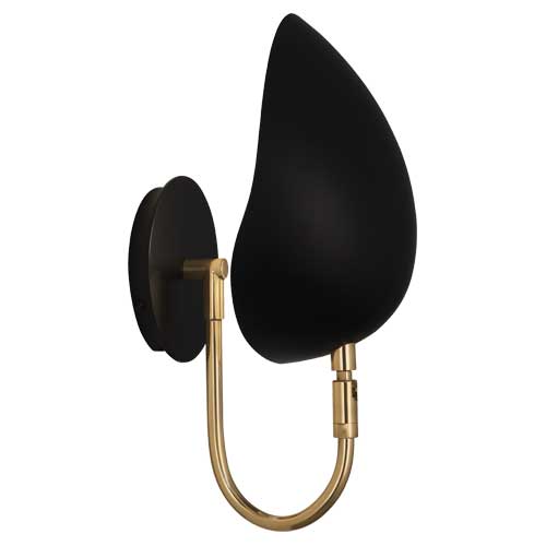 Rico Espinet Racer Wall Sconce-Robert Abbey Fine Lighting-ABBEY-1524-Outdoor Wall SconcesMatte Black-1-France and Son