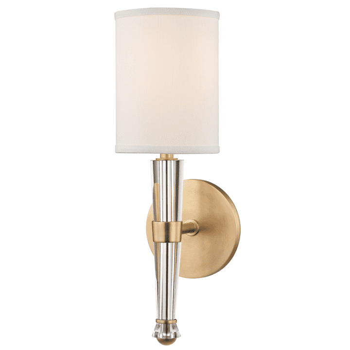 Volta 1 Light Wall Sconce Aged Brass-Hudson Valley-HVL-4110-AGB-Wall LightingAged Brass-1-France and Son