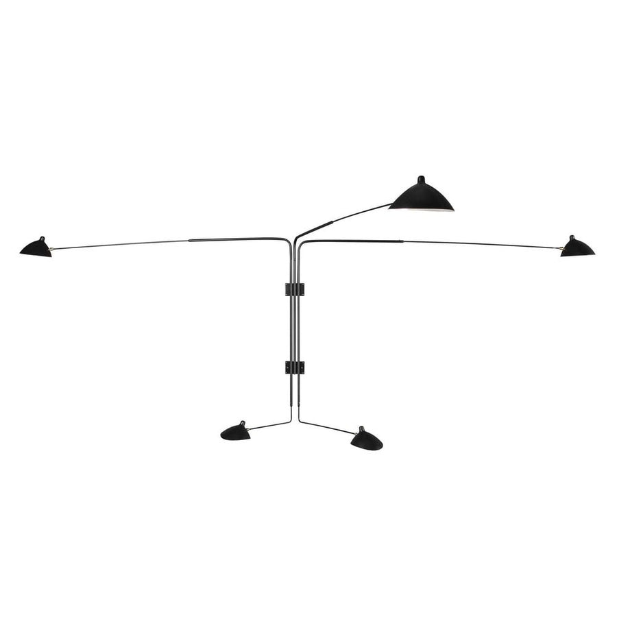 Mid-Century Modern Reproduction MSC-R5 Five Arm Rotating Wall Sconce Inspired by Serge Mouille