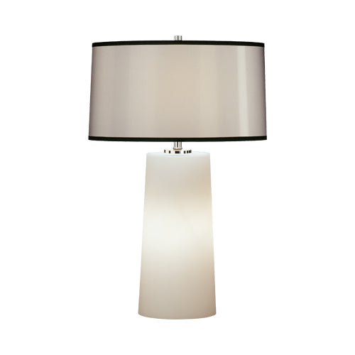 Rico Espinet Olinda Accent Lamp-Robert Abbey Fine Lighting-ABBEY-1580W-Table LampsFrosted White Cased-White Organza-1-France and Son