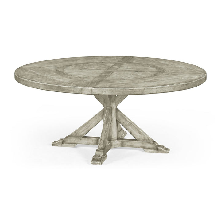 Circular Dining Table-Jonathan Charles-JCHARLES-491086-48D-CFW-Dining TablesCountry Walnut-48" Without Inbuilt Lazy Susan-54-France and Son